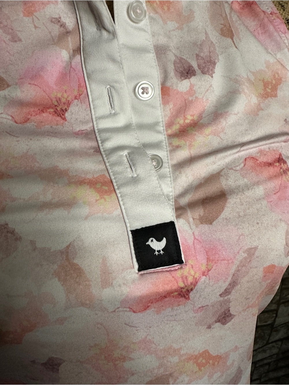 NWOT Bad Birdie Sleeveless Floral Golf Polo Tank Top Size XS - Picture 5 of 8